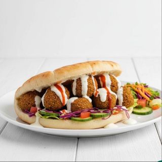 Pan pita (falafel) con queso