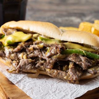 Bocata de carne al ajillo
