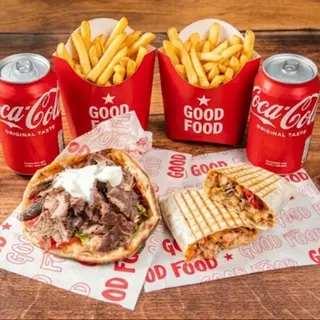 1 taco M y 1 Shawarma mixta