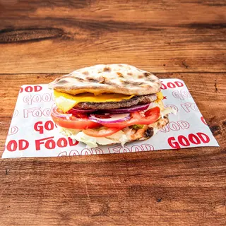 Menú hamburguesa Mega Naan (180 G.)