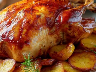 Medio pollo asado