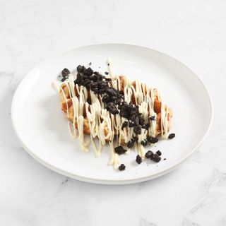 Gofre De Chocolate Blanco Y Oreo