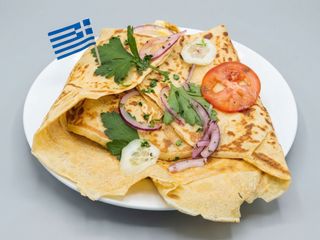 Crêpe gyros de pollo