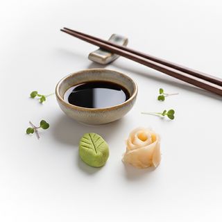 Kit (wasabi, jengibre, soja y palillos)