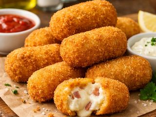 Croquetas de calabacín, trufa y parmesano