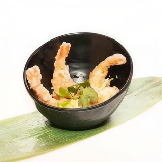 Gamba con pimienta y sal