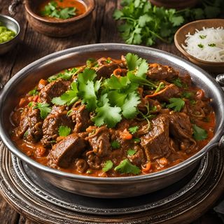 desi chicken Karahi  (1kg) con 4 Naan