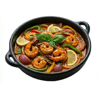 105. GAMBAS CON CURRY THAI