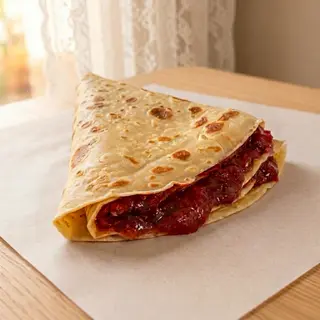 Crêpe con Mermelada de Fresa