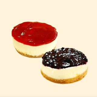 Tartas de queso arándanos y fresa