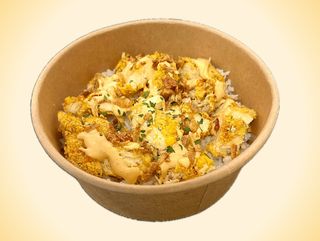 Arroz con pollo crujiente