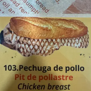 Bocadillo de Pechuga de pollo