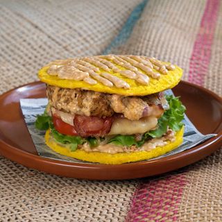 Arepa burger