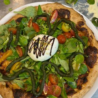 Pizza casero burrata