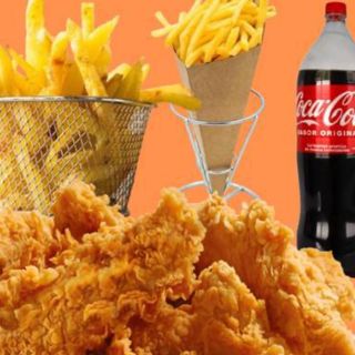 12 pieza pollo patatas y bebida grande