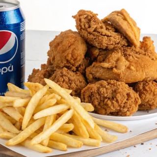 6 pieza pollo patatas y bebida