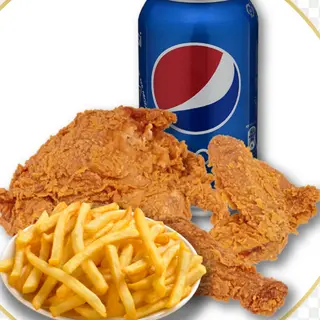 3 pieza pollo patatas y bebida