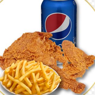 3 pieza pollo patatas y bebida