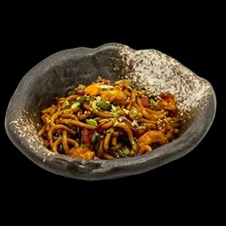 Yakiudon con Pollo
