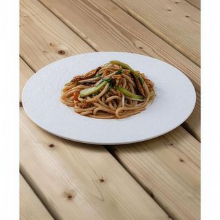 Udón con gamba y verdura