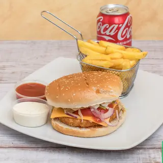 MENU HAMBURGUESA DE POLLO