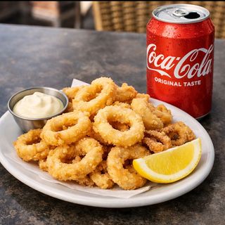 Racion de calamares frescos rebozados