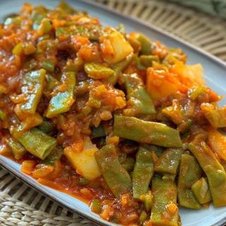 Judías verdes con jamón