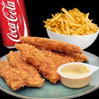 Menú tiras de pollo
