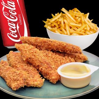 Menú tiras de pollo