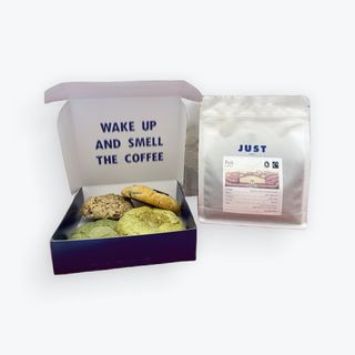 Caja de cookie + bolsa de café