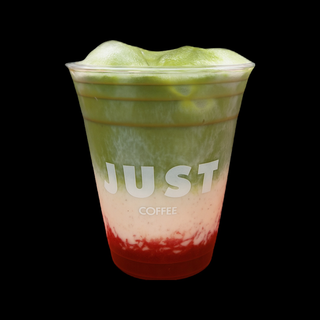 Cherry matcha latte