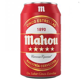 Cerveza Mahou 5 Estrellas 330ml.