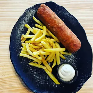 Flamenquín de cheddar