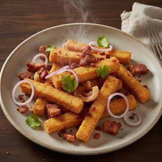 Funche criollo con torreznos