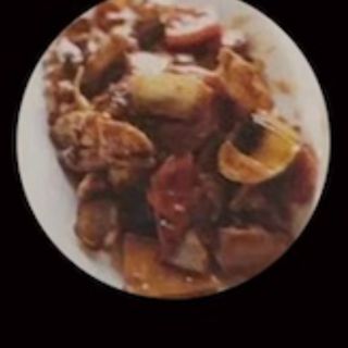 (124)pollo con almendras