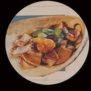 (138)gambas al curry  verde tailandes