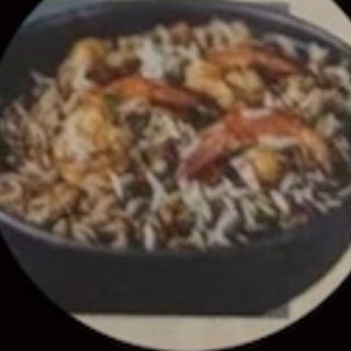 (105)arroz cuba con gambas