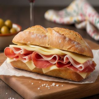 Bocadillo de jamón y queso
