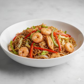 Tallarines De Huevo Salteado Tres Delicias