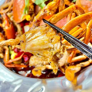 Cangrejo frito picante
