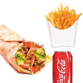 Menú durum falafel  vegetal