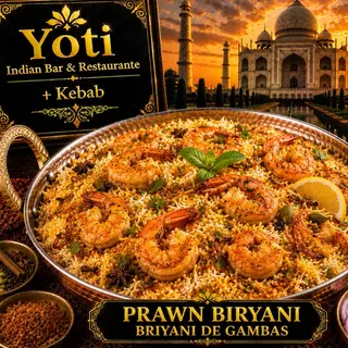 Biryani de gambas (prawn biryani )