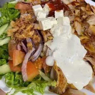 Plato doner kebab con queso