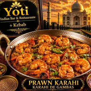 Karahi de gambas (prawn karahi)