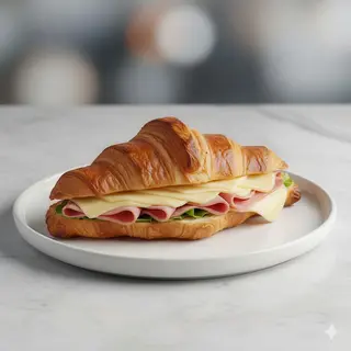 Croissant de york y queso