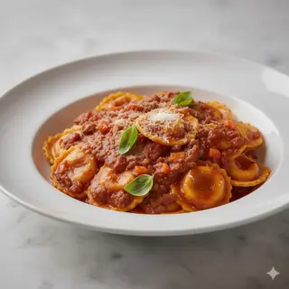 Tortelli al ragù bolognese