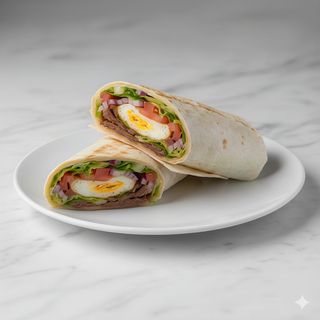 Dürum de queso y huevo