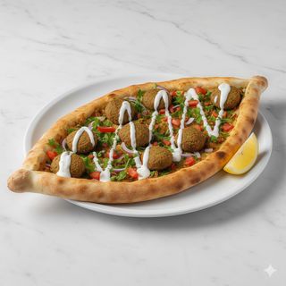 Pizza turca de falafel (30 cm.)