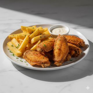 Menú alitas (ración)