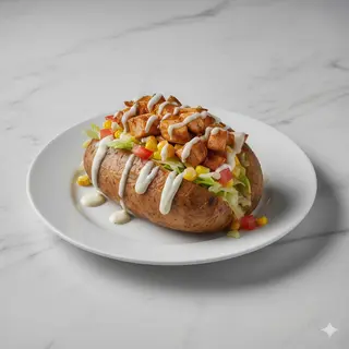 Patata asada de pollo